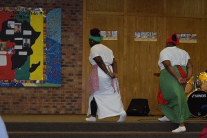 Youth performing during the skit portion of the program.