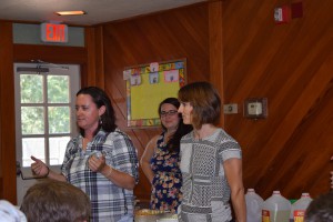 Natalie O'Rourke Christopher (left) and Jessica Slaughter with NCLAC speak at My Vision, My Voice celebration.