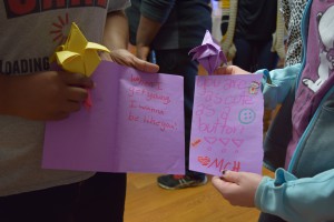 Valentine's cards made by our youth.