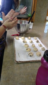 Making 15 dozen cookies!