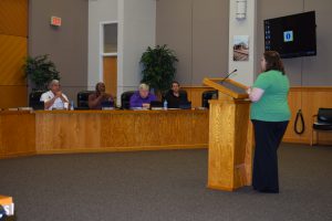 Marlin Giacona, Director of the Methodist Children's Home of Greater New Orleans speaks to the Tangipahoa Council members.