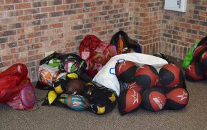 Lots of sports equipment donated for our youth!